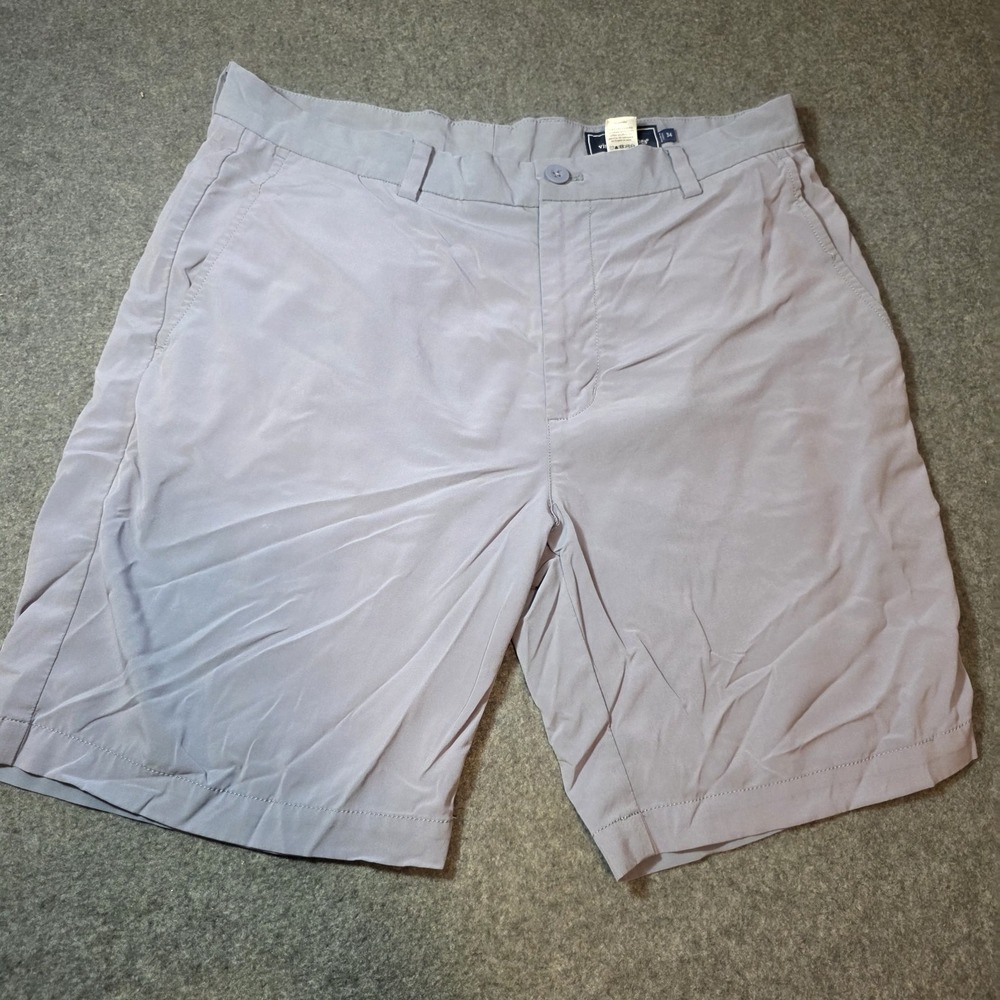 Vineyard Vines Prlerformance Gray Chino Shorts Size 34 B2